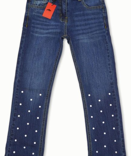 GIRLS STRAIGHT FIT MSW SILVER FOIL PRINT