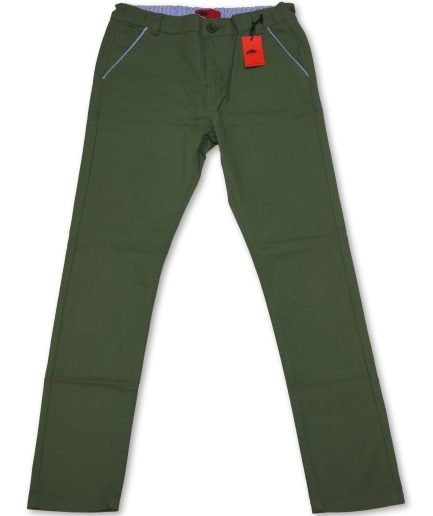 BOYS SLIM FIT CHINO CANVAS STRETCH PANT