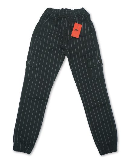 BOYS SLIM FIT CARGO STRIPE TWILL STRETCH PANT
