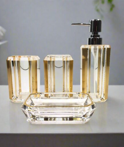 Transparent Yellow Bath Set