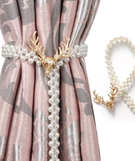 Pearl Deer Curtain Holder Pair