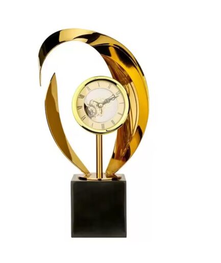 Wavy Gold Clock