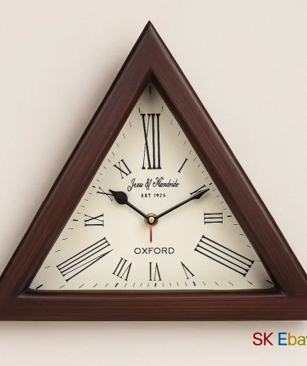 Triangle Wooden Wall Clock
